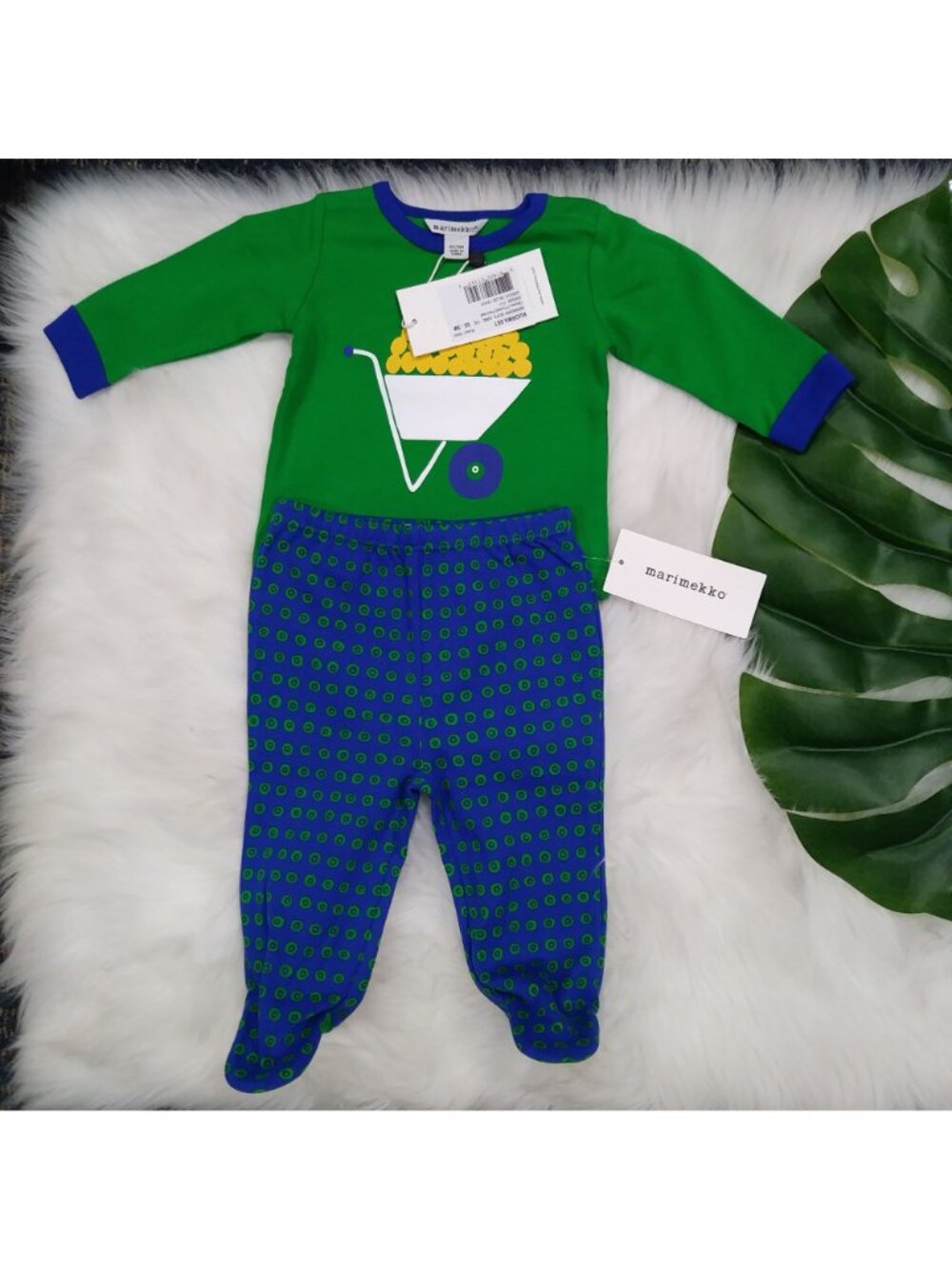 NWT Marimekko Kuorma 2 Twee Cotton Piece Baby Set NB-3M - Picture 4 of 14